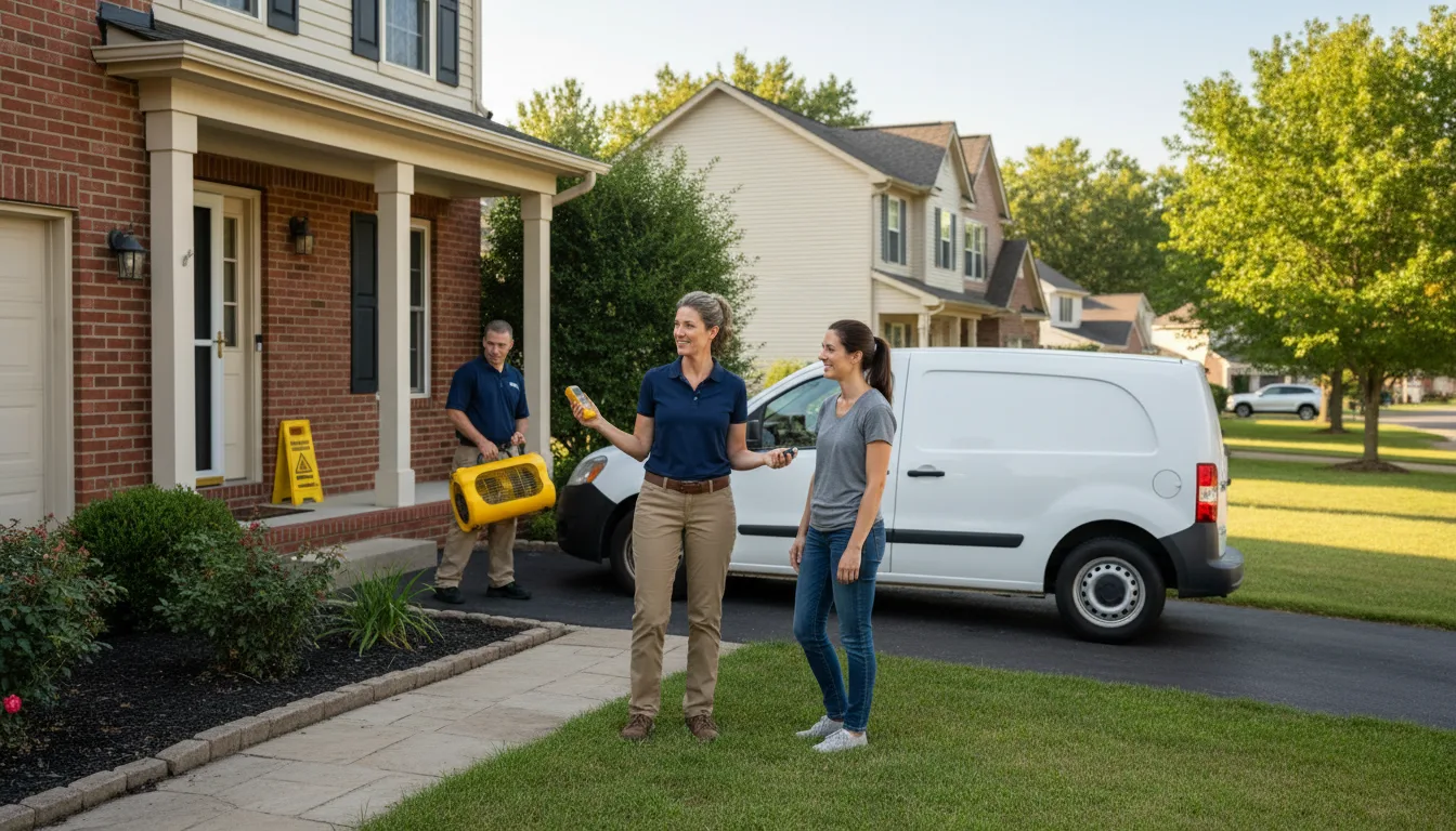 Residential water damage restoration in Lincoln, KS